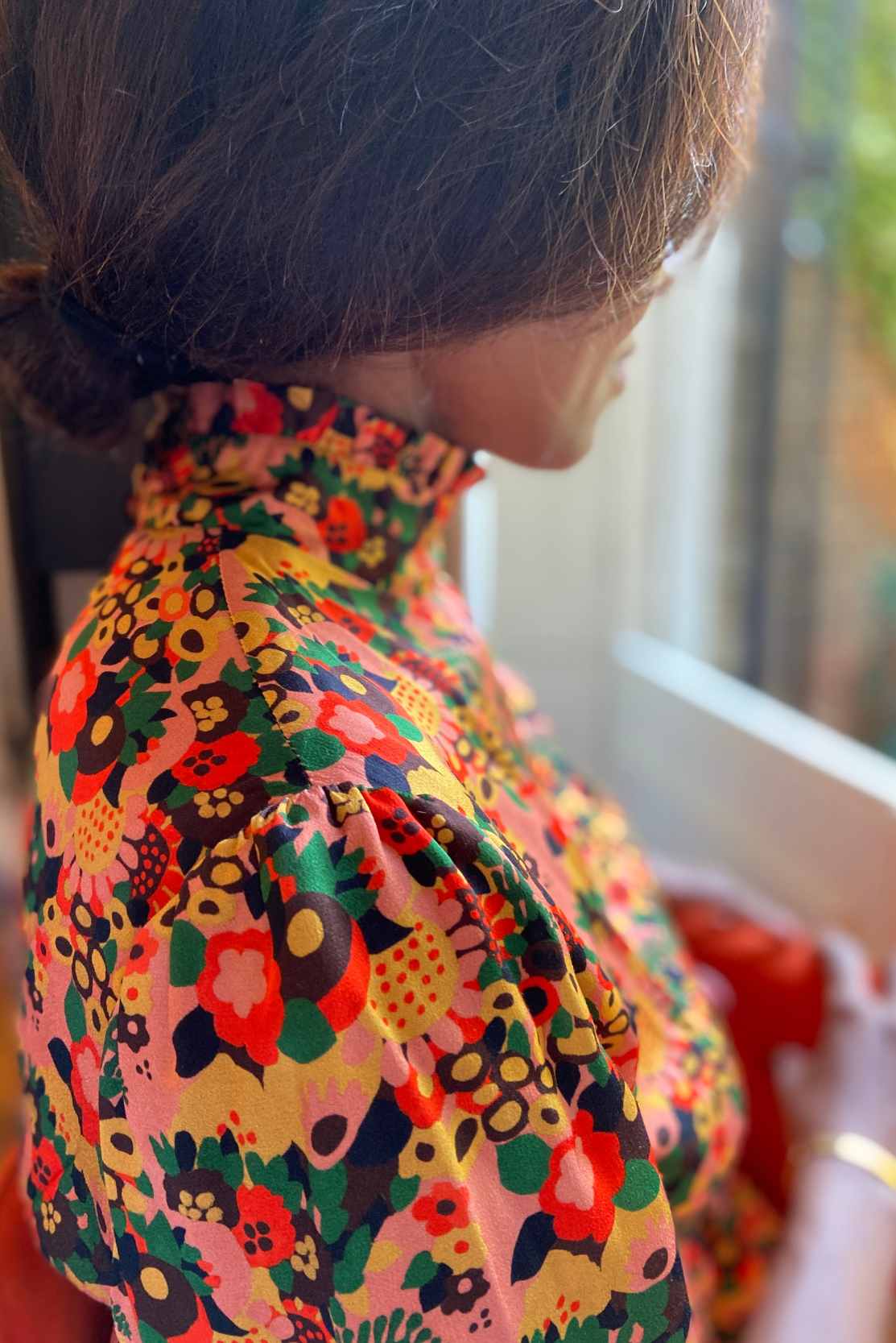 Florals maternity and breastfeeding dress
