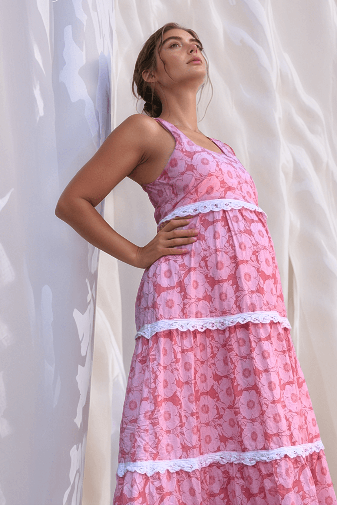 Pink Maternity & Nursing Sundress