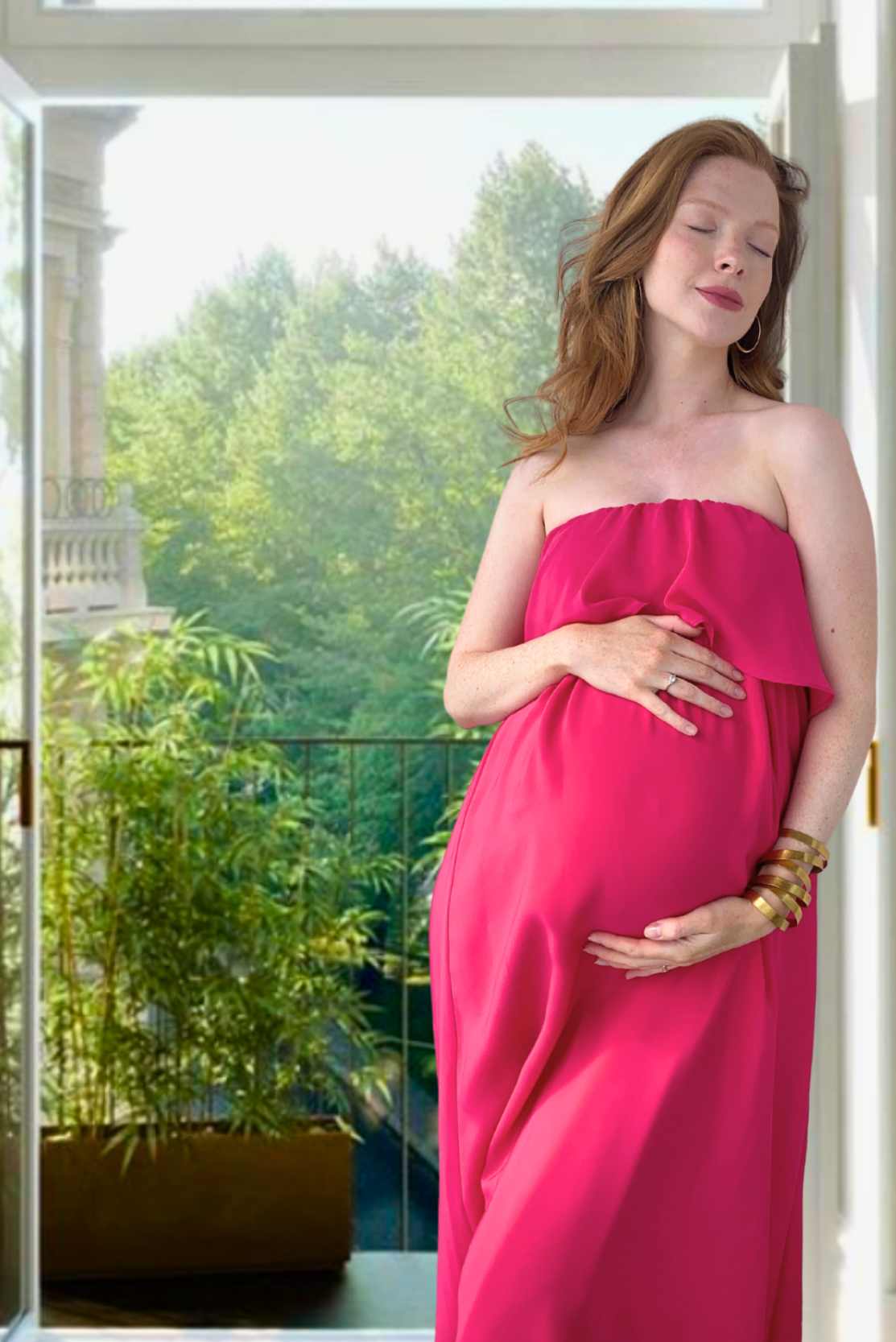 Cerise Pink Occasion Dress - Maternity, Postpartum & Beyond