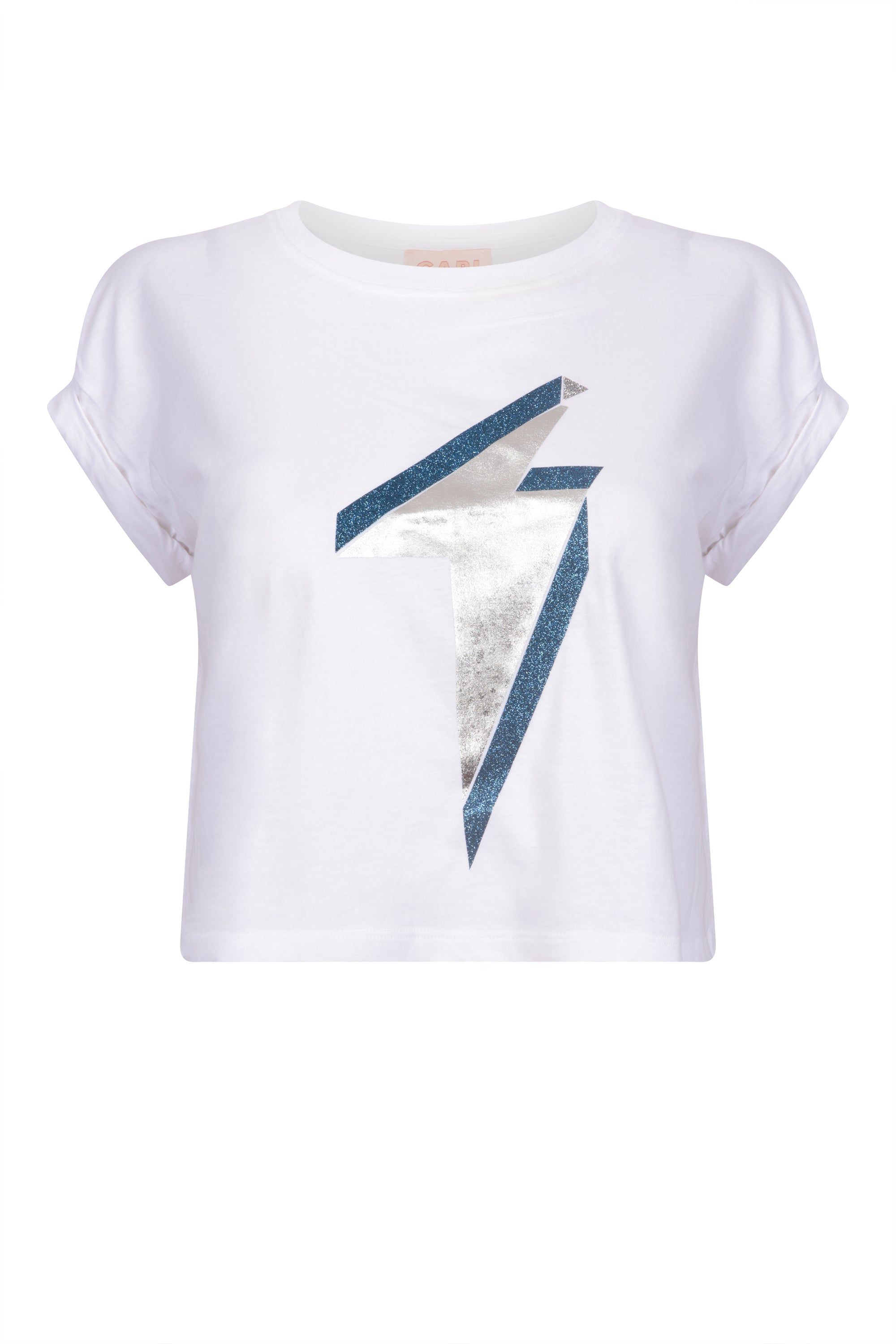 Summer cool cropped maternity t-shirt designed to sit above the bump, this is the ultimate maternity top for ‘cool mums’. Flattering boxy shape with rolled-sleeves is bump and breastfeeding friendly, and you will be wearing it long after pregnancy.