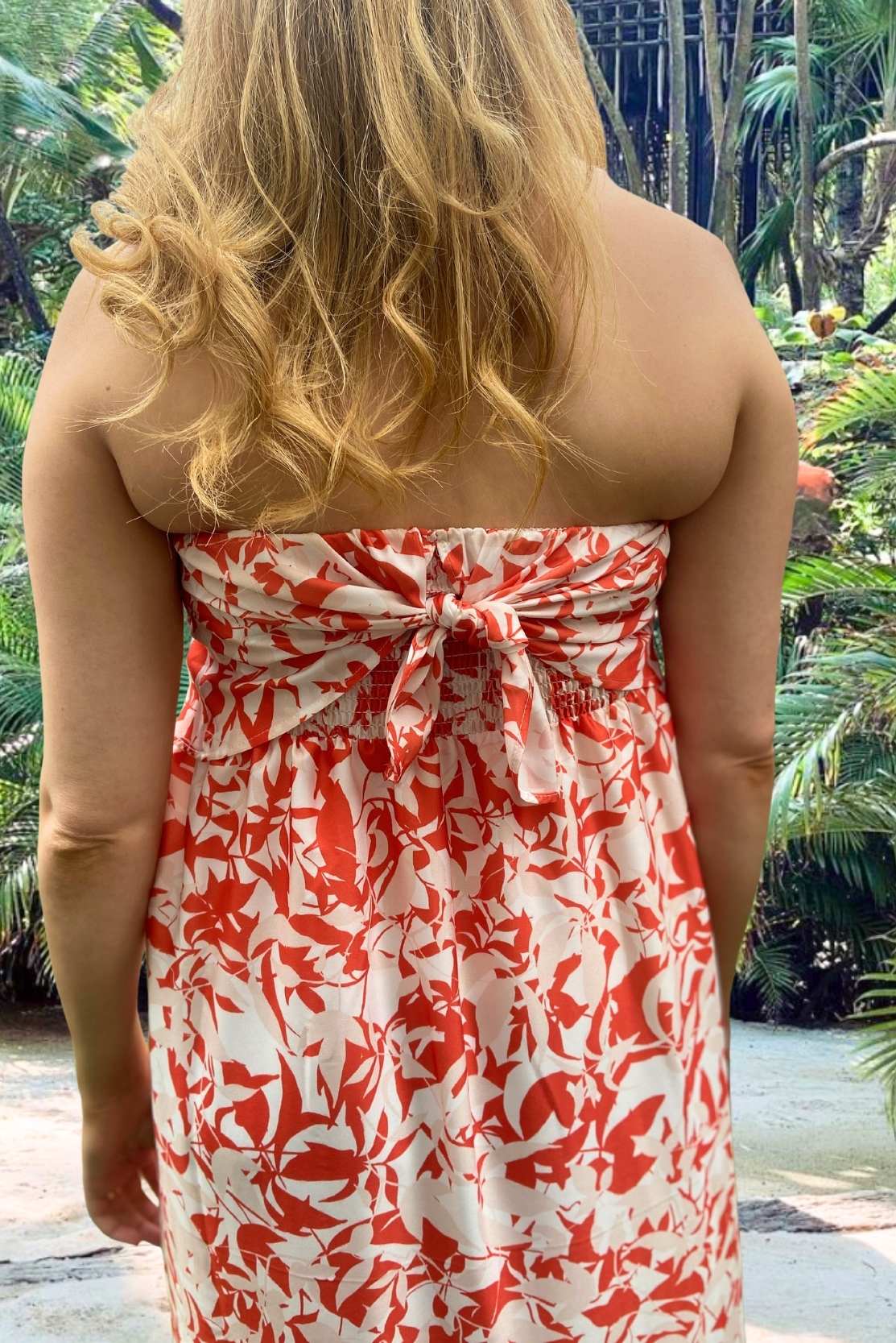 Coral Print Maxi Dress