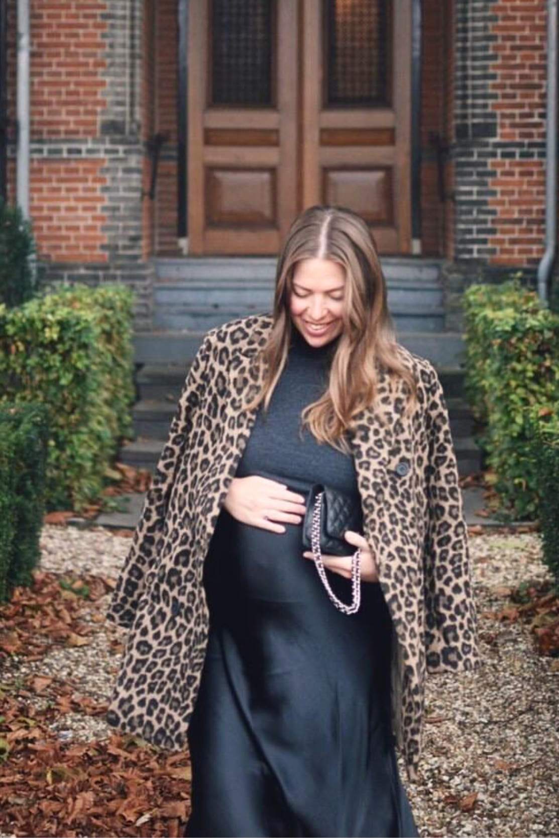 Black satin maternity skirt  Luxury Design for Modern Motherhood