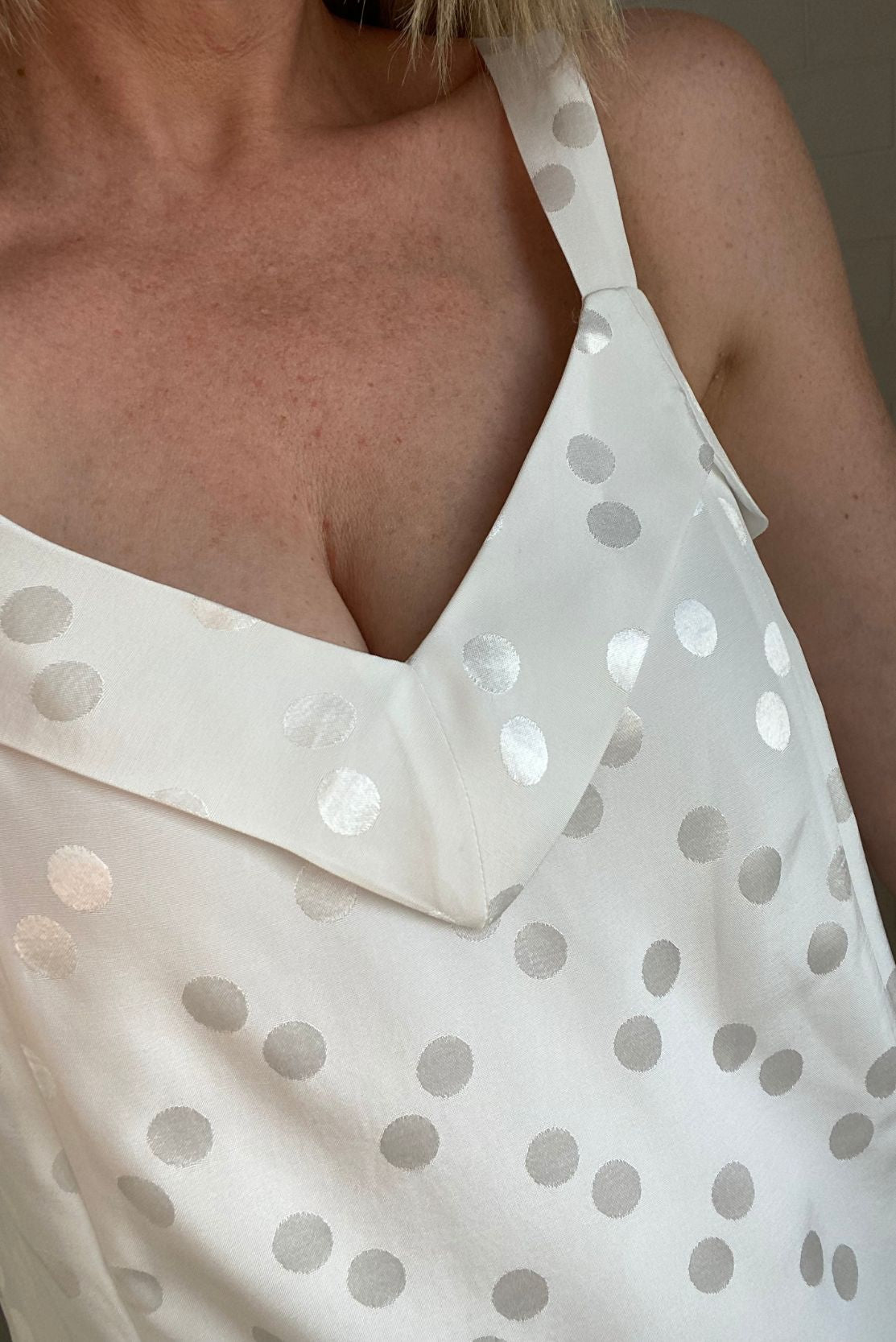 Ivory Polka-Dot Breastfeeding Top