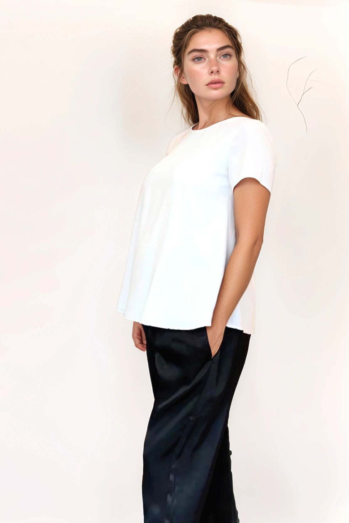 White Maternity Top, A-line style