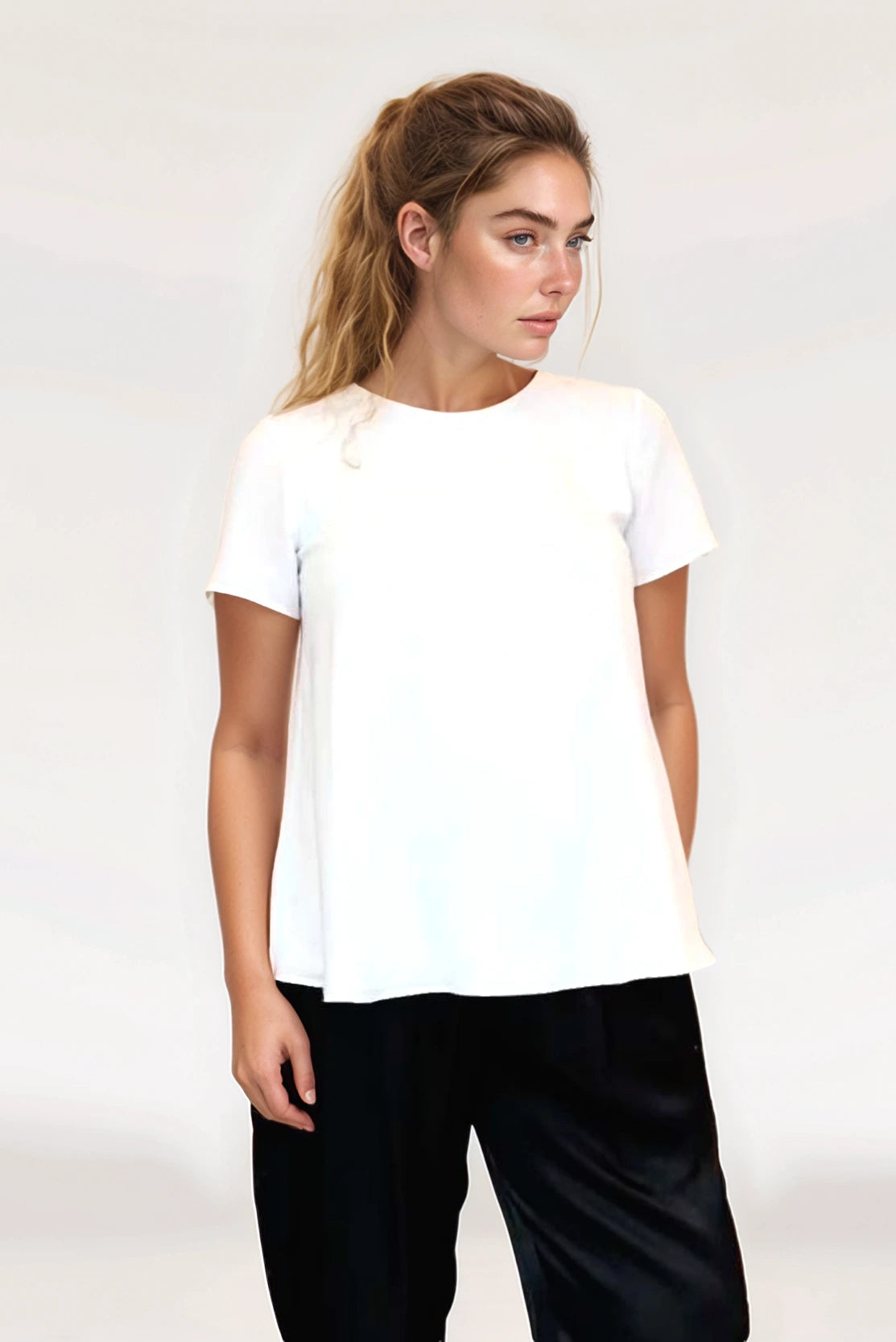 White Maternity Top, A-line style
