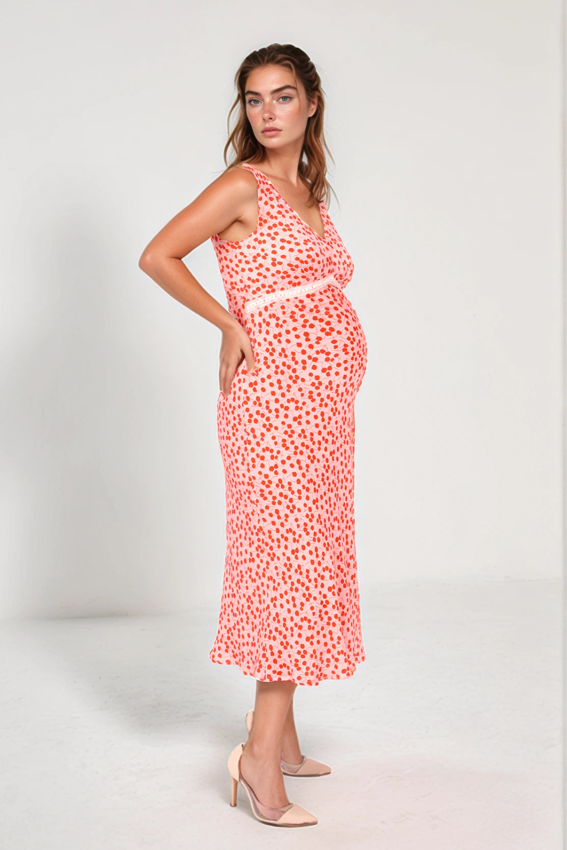 Pink Maternity Occasion Dress