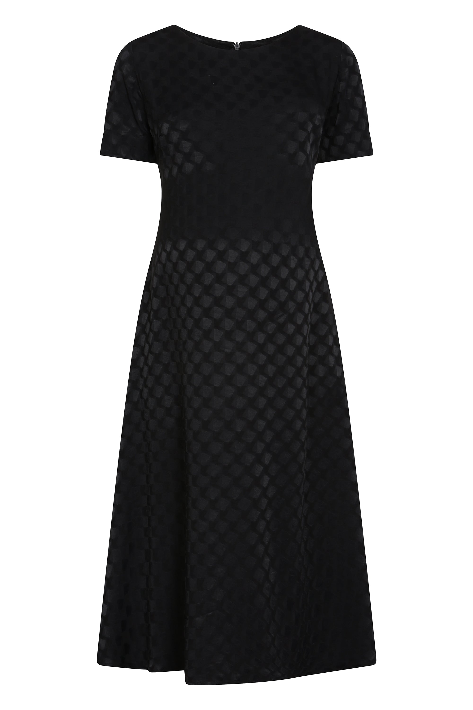 Black trapeze maternity dress. A-line trapeze style maternity dress, designed to be flattering for all stages of pregnancy and post-pregnancy too. Made in a beautiful luxurious textured satin, this is the perfect maternity dress for everyday, occasions or the office.