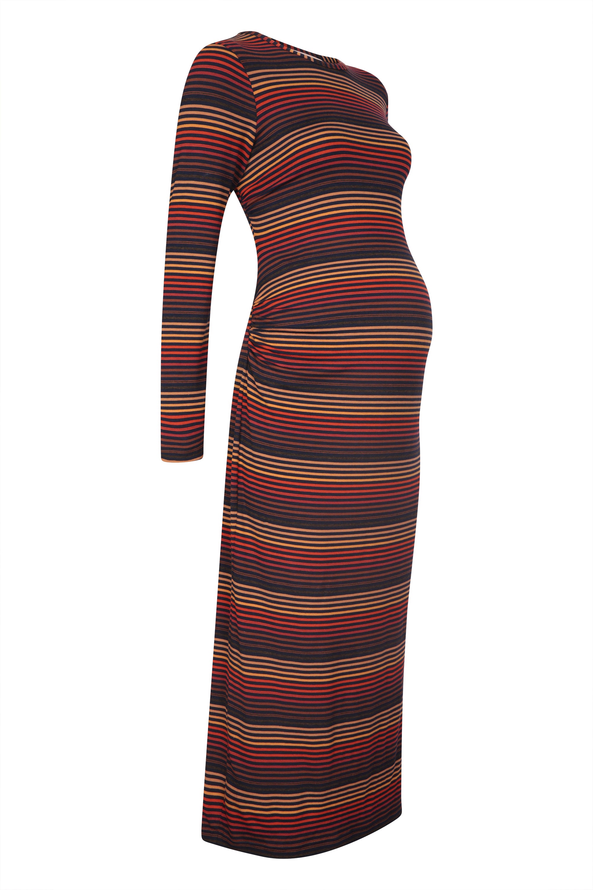 French stripes maternity dress