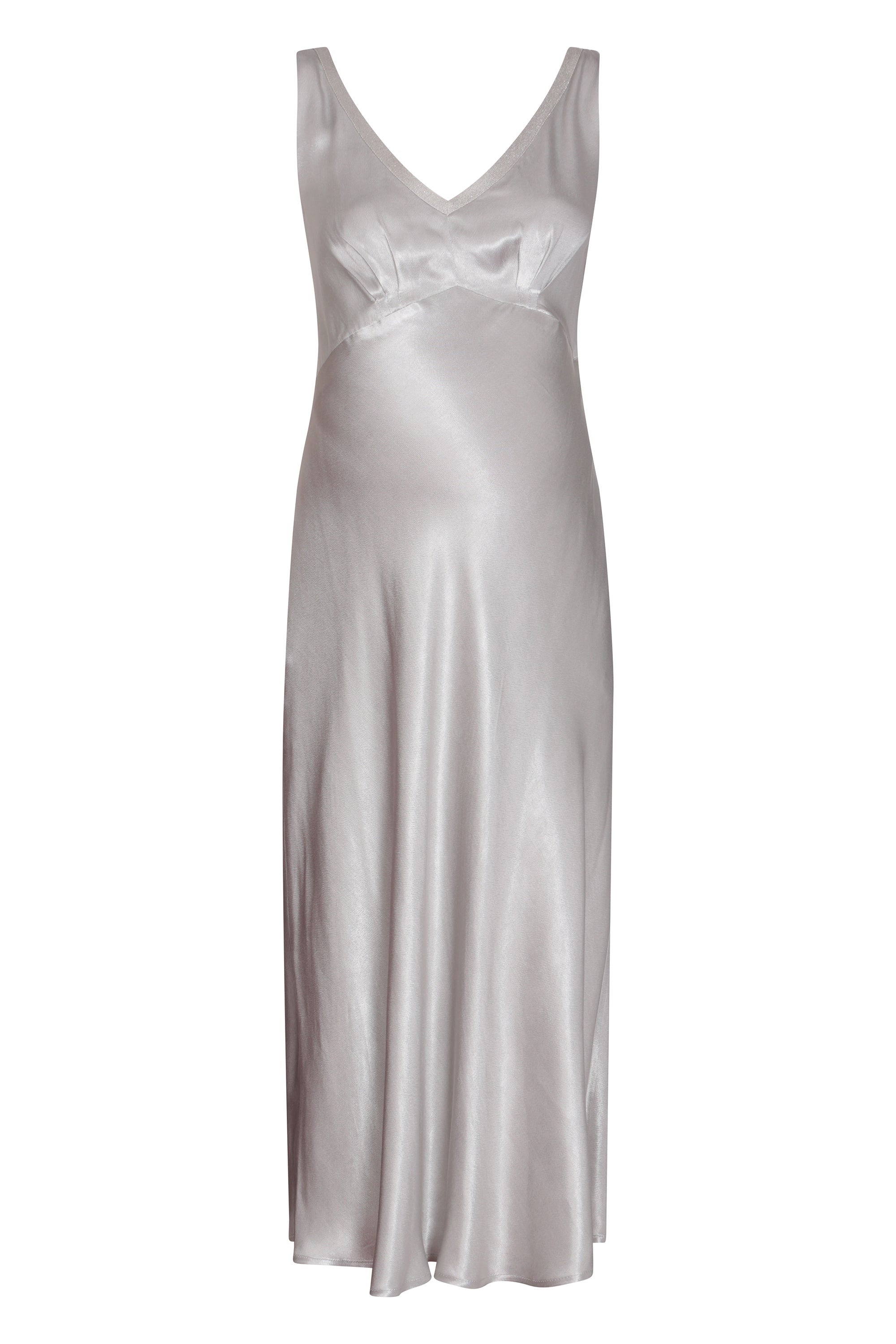 Silver Maternity Bridesmaid Dress