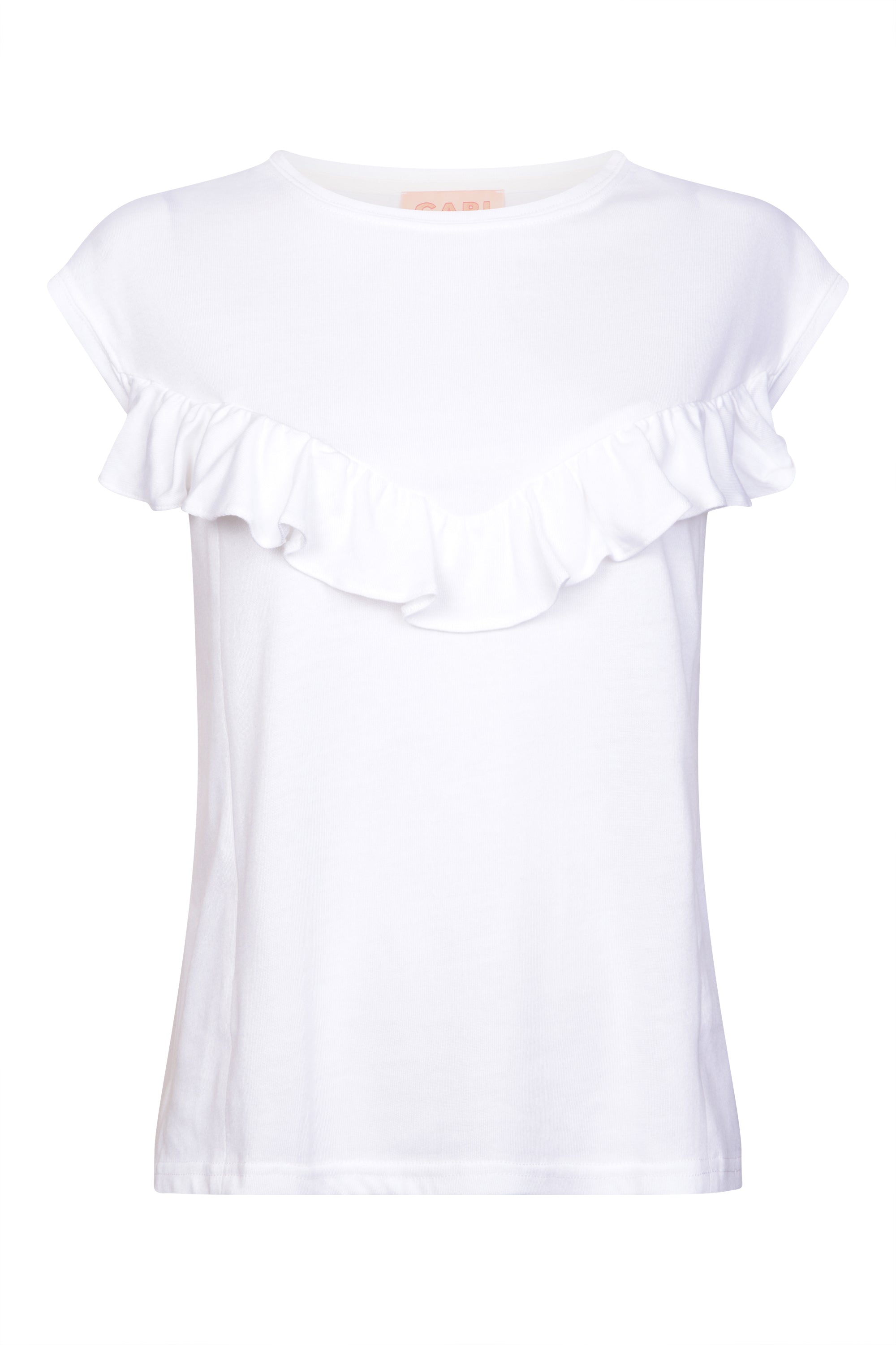 Breastfeeding top. Effortless everyday style and comfort with this white breastfeeding t-shirt. Designed for stress-free nursing on-the-go. Hidden zips sit under the ruffle, easily done one-handed makes it the perfect everyday top for new mums, and a must-have for your breastfeeding wardrobe. 